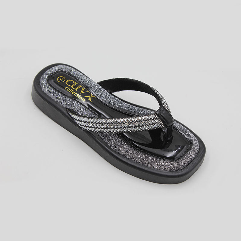 Cross-border fashion platform slippers thick-bottomed casual flip-flops women's slippers