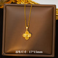 X-01-14 [titanium steel chain copper inlaid zirconium pendant]