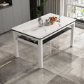 Modern tempered glass double-layer dining table and chair set - perfect for small spaces, home use, rental properties, and dining areas