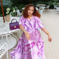 Fashion cross-border african women's clothing new arrivalfashionasymmetrical round neck printingtopshigh waist skirt suit