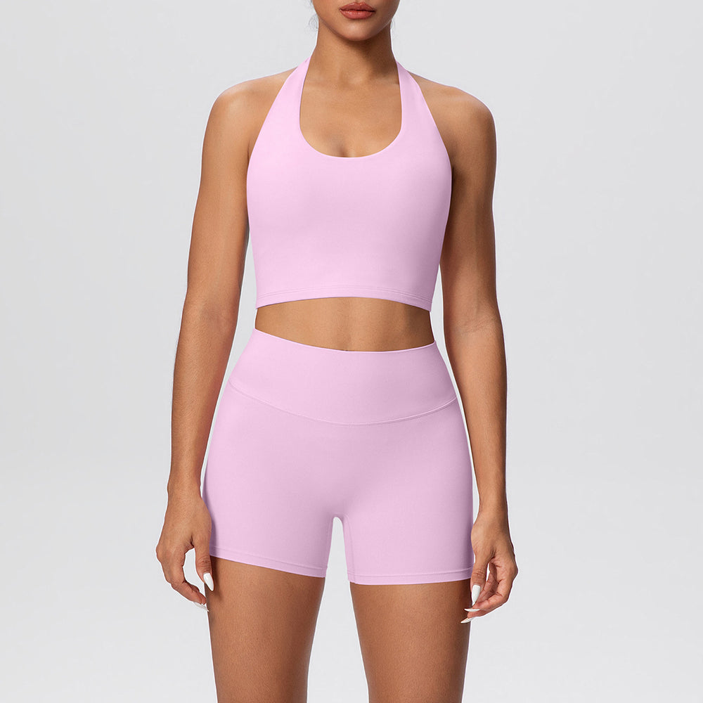 Fashionnew arrivalhigh waist hip lifting tight yoga wear shortsuitoutwear beautiful back quick-drying breathable running fitness wear