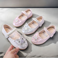 spring new arrival: cross-border bowknot pearl leather shoes - stylish princess shoes for girls