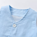 Wholesale branded children's clothing: spring/autumn boys' gentleman's suit, shirt, and vest three-piece set – stylish and fashionable for boys