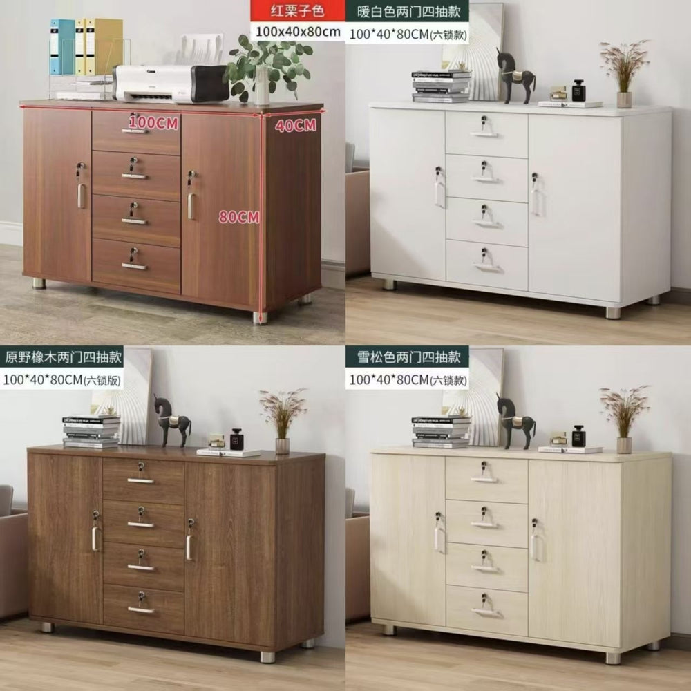 Office file cabinet with lock, storage cabinet, drawer storage cabinet, low cabinet, movable storage cabinet, balcony storage cabinet