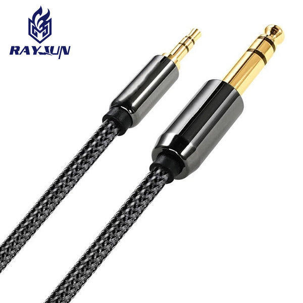 Wholesale 3.5 to 6.5 audio cable, large three-core mobile phone, computer, electric guitar, power amplifier, audio speaker 6.35mm