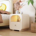 Cream style bedside table frenchaccessible luxury bedroom modern casualpopularins wabi-sabi bedside storage cabinet