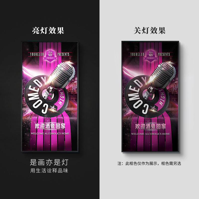 Bar decoration painting ktv dance hall clear bar box background wall ambient light painting hotel sexy beautiful woman hanging painting