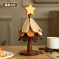 Classy christmas tree insulation mat dining table decoration creative a tree solid wood oven mitts pot holder christmas gift