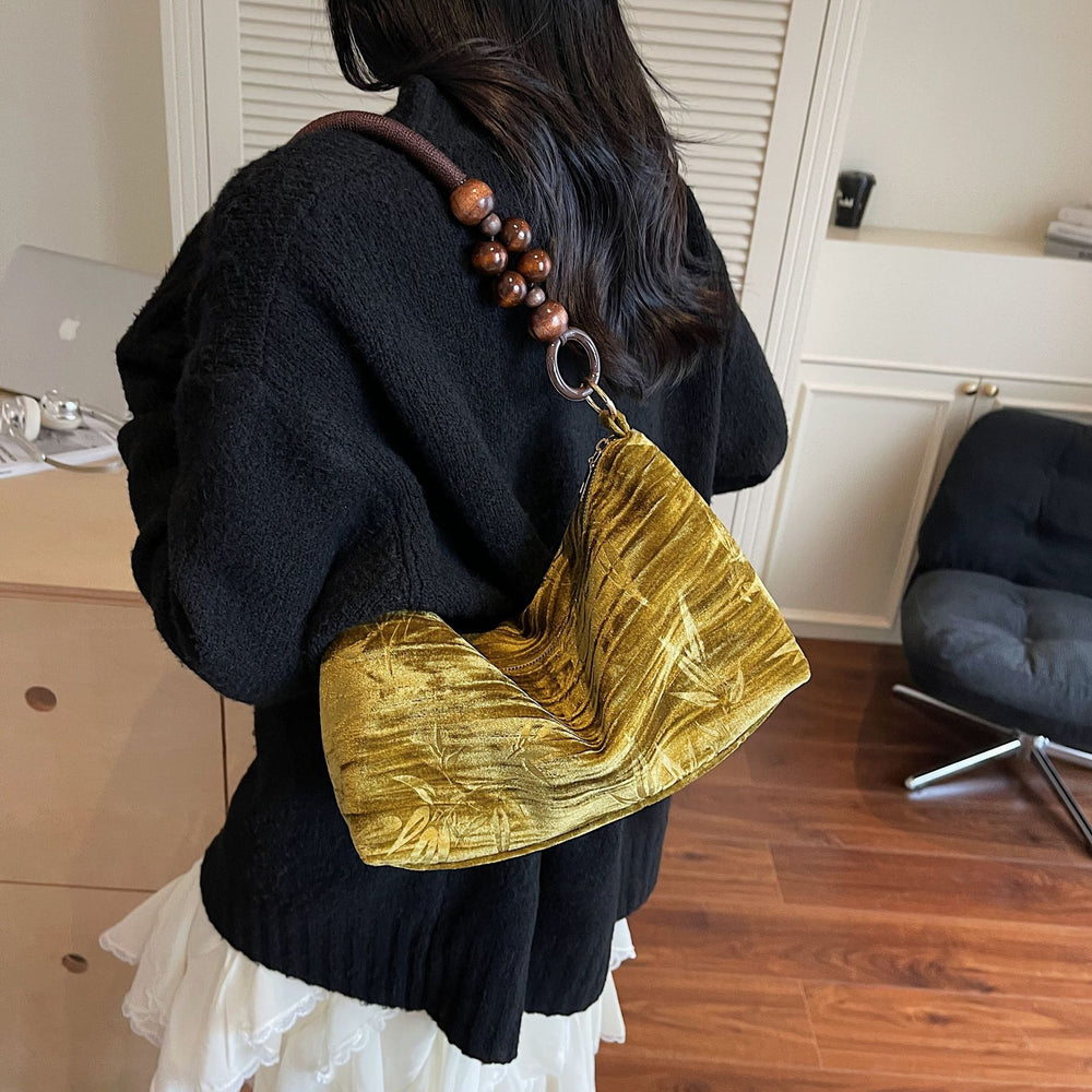 2025 new autumn/winter chinese chic handbag - minimalist lace embroidery underarm bag - niche chinese style luxury shoulder bag