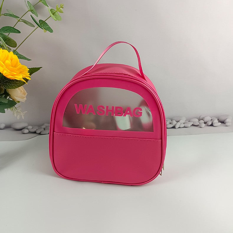 PU waterproof portable toiletries cosmetic bag ins high value large capacity portable cosmetics storage travel toiletries bag