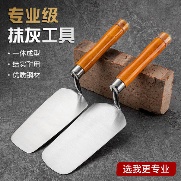 Stainless steel integrated dish knife, plaster knife, putty scraping, trowel, gray spoon, plaster knife, craftsman comfortable and non-slip handle wholesale