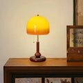 Used table lamp retro bedside lamp walnut color glass decoration warm bedroom classy creative gift table lamp