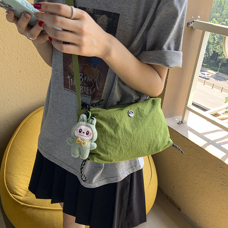 Women's casual crossbody bag - 2026 spring/summer new arrival - wide strap versatile canvas bag - large capacity commuter shoulder bag