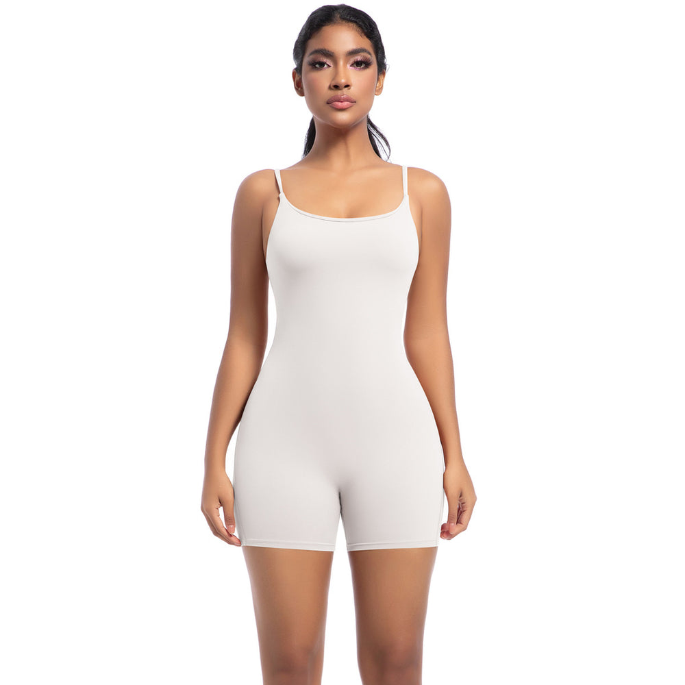 European and american nude feel yoga tank top bodysuit - high-intensity training, dance, and fitness leotard