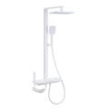 Hotel creamy white hot and cold water shower square shower head set bathroom home piano shower sprinkler