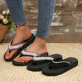 2025 summer new fashion lace rhinestone platform slippers women's aliexpress plus size wedge heel flat sandals