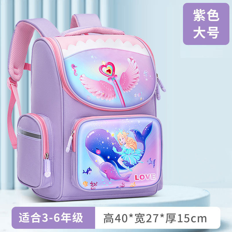 New kids' backpack - lightweight, spine-supporting schoolbag for elementary school students, grades 1-6, cute space-themed design for boys and girls