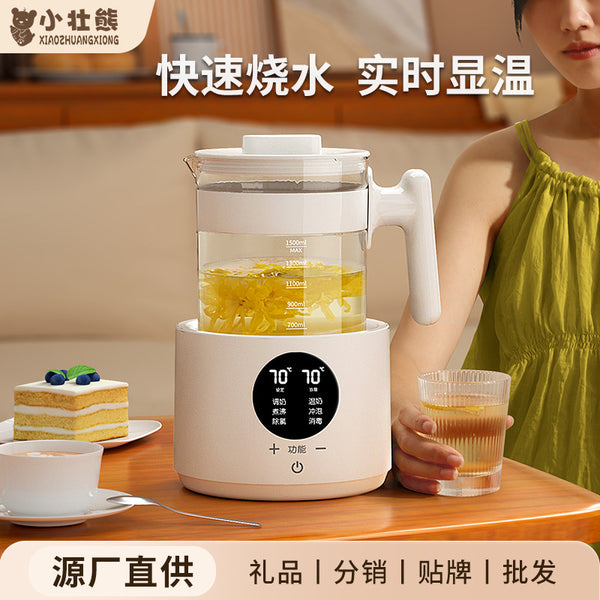Little strong bear all-glass constant temperature electric kettle hot water household kettle insulation integrated brewing teapot adjustable temperature