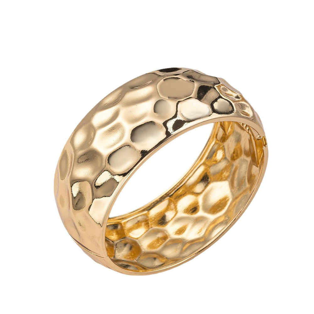 European and american cross-border e-commerce jewelry: niche, ancient forged alloy bracelet, unique electroplated style, round wide band bangle for women