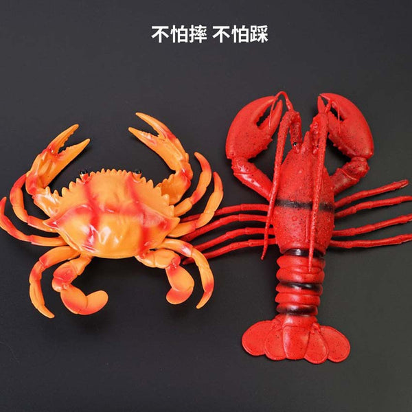 Simulation BB whistle soft glue big crab lobster collection model children harmless toy restaurant seafood decoration ornament