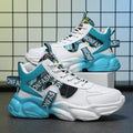 Autum men's shoes new arrival breathable high-top shoes men's trendyeasiest for match hidden heel sneakers casual dad trendy shoes
