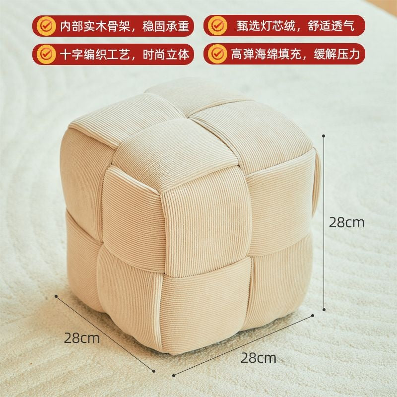 Entrance soft bag shoe changing stool for home door sofa stool bench popular fitting room stool makeup stool