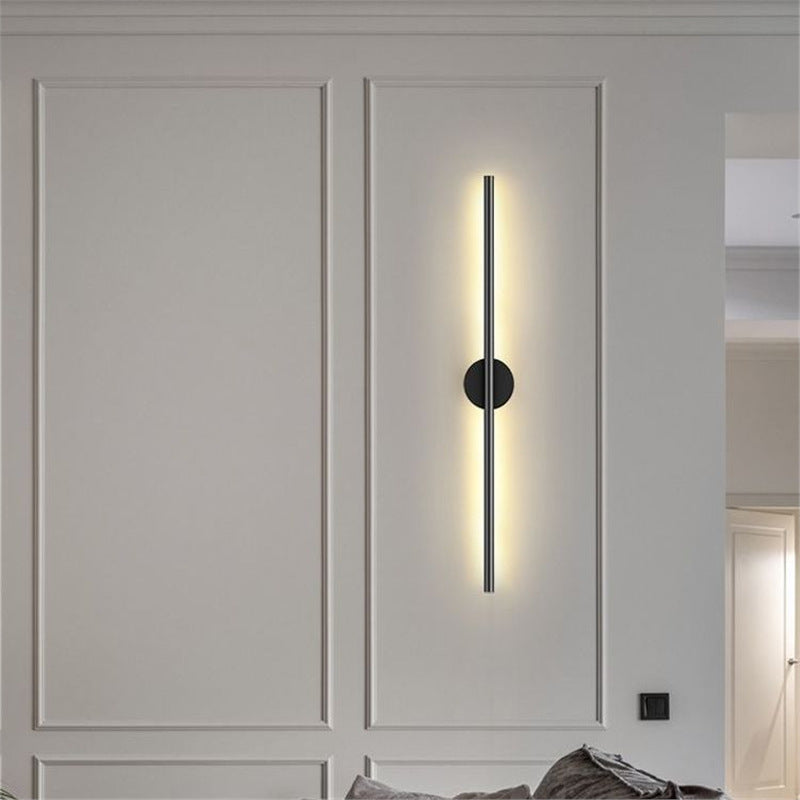 Minimalist modern led linear wall sconce - creative living room tv backdrop, bedroom bedside, and popular linear lighting fixture