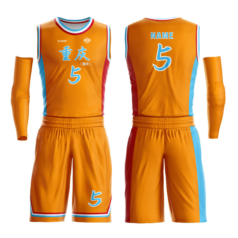 2024 new basketball jersey suit men's custom college student sports training game jersey American basketball jersey printing