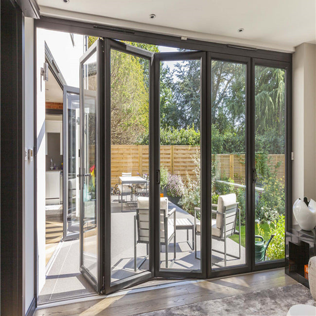 Heavy-duty folding doors available nationwide: wind-resistant, thickened aluminum alloy sliding and swing doors for hotels, clubs, shops, and villas