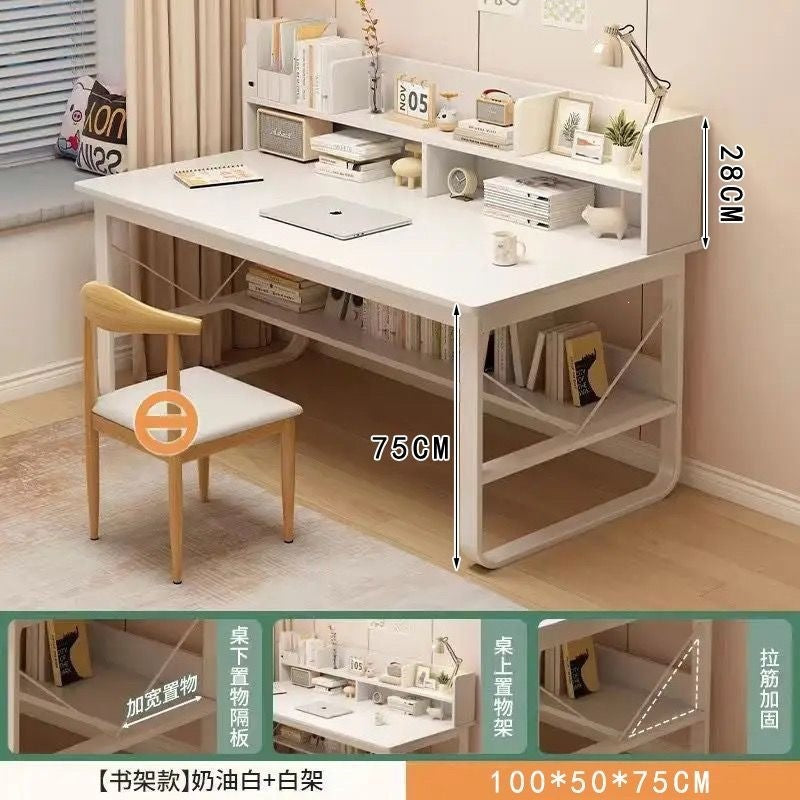 Desk and bookshelf all-in-onefor home bedroom student study writing desk office desk computer desk desktop writing desk table