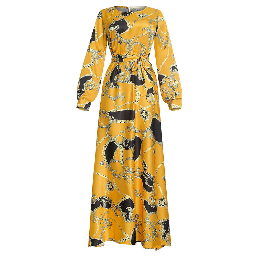 Aliexpress   new plus size african women's printed tie-up dress