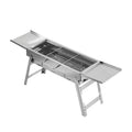 Stainless steel bbq grill 304 thickened bbq grill outdoor portable foldable bbq rack household charcoal grill