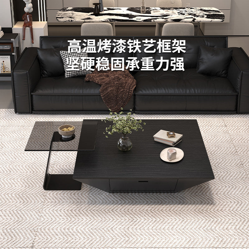 Modern minimalist upscale inverted triangle coffee table - designer style for living room, available in trapezoid and square shapes, coffee table set