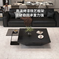 Modern minimalist upscale inverted triangle coffee table - designer style for living room, available in trapezoid and square shapes, coffee table set