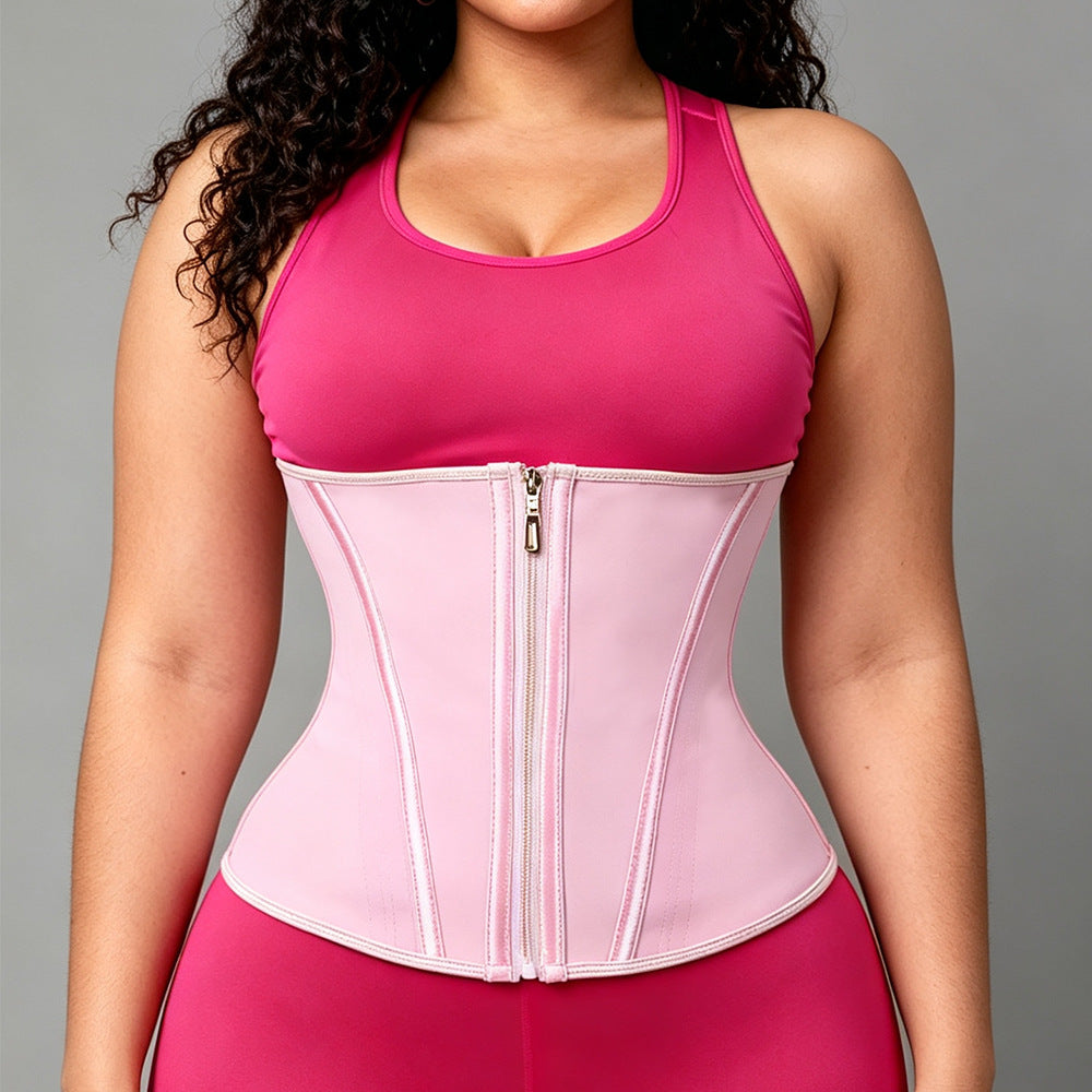 15-bone mesh girdle cross-border special supply sports tight slimming look shaping fitness girdle waistband abdominal belt for women