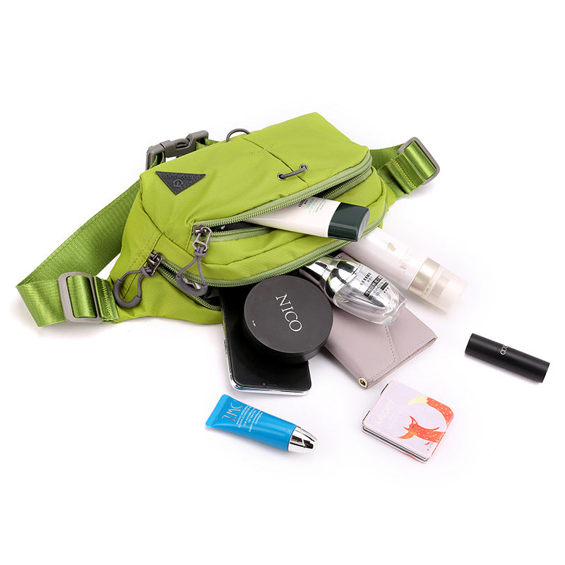 Cross-border new outdoor sports fanny pack waterproof breast bag messenger bag fitness running mobile phone storage bag cycling fanny pack