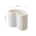Minimalist pure white pen holder storage ceramic vase kitchen utensil organizer home decor ceramic vase ornament