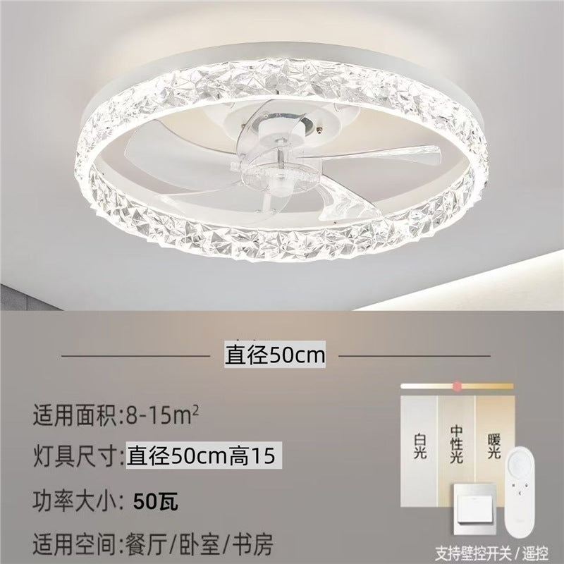 Ceiling lamp with fan new arrivalcasual restaurant lamp modern smart electric fan branch special-shaped fan lamp