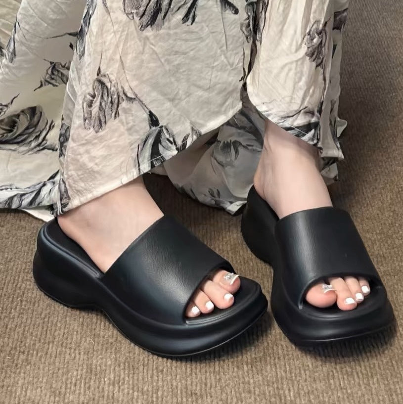 5cm thick sole slippers women's new arrivaly2k star beach shoes women's summer fashion women's shoes non-slip slippers sandals wholesale