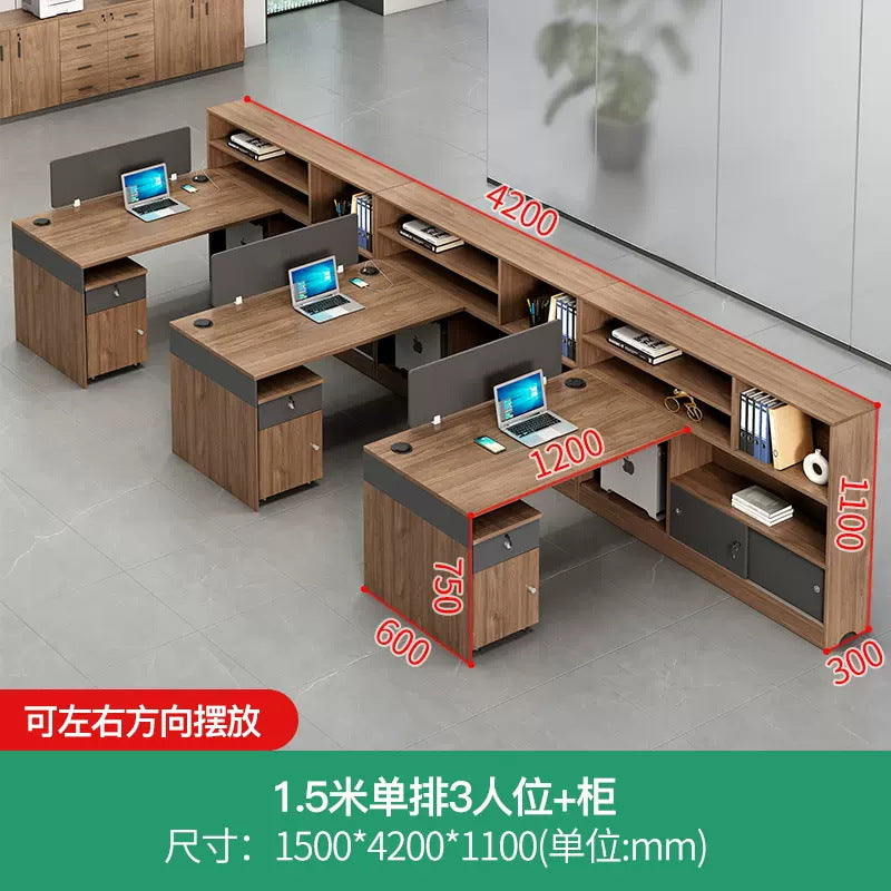 Staff office desk office simple modern financial room four-person desk workstation employee card desk chair