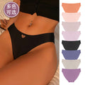 European and american sexy seamless fitness underwear women's low waist ice silk briefs pure cotton crotch breathable quick-drying sports underwear women