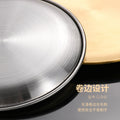 Stainless steel korean bbq plate - gold round platter - buffet bone dish - dessert/snack plate - sushi/fruit breakfast tray