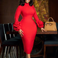C8638 european and american cross-border half turtleneck elegant silm elegant ol long sleeve stereo flower foreign trade dress