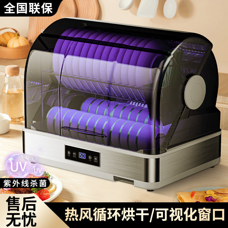 Wholesale no-drain disinfection cabinet for home small kitchen desktop tableware uv bowl and chopsticks disinfection bowl cabinet