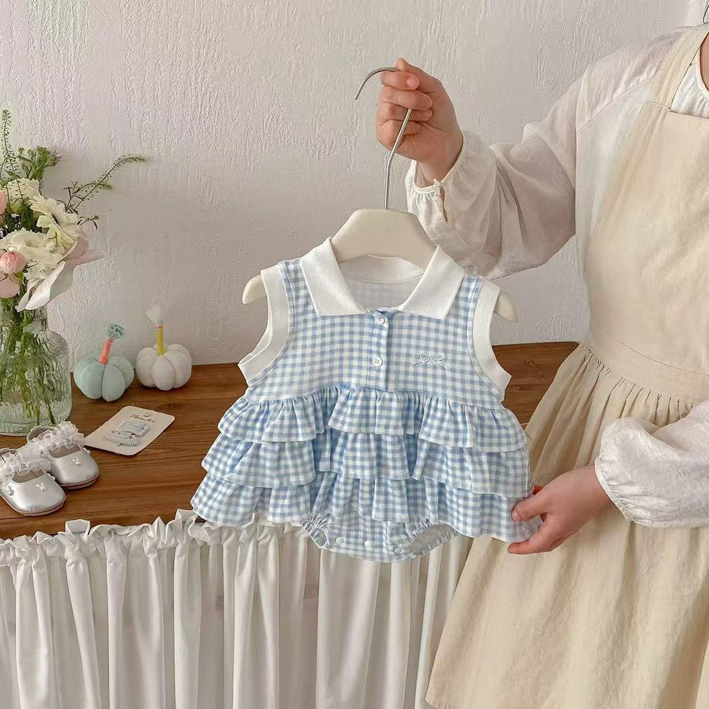 Baby clothes summer thin jumpsuit for small month-old baby girl full moon 100 days one year old tutu dress princess dress