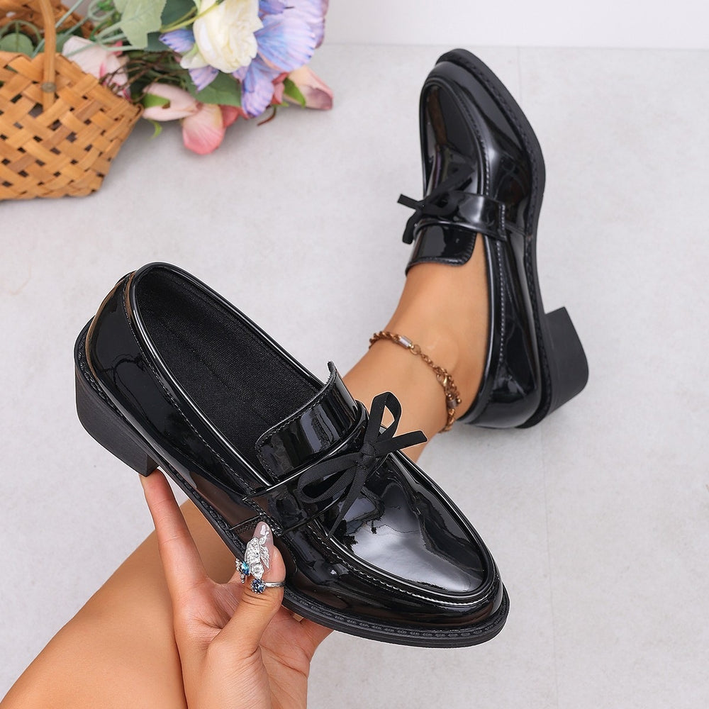 plus size loafers women's spring and summer new arrivalbows mary jane flatselegantcasual small leather shoes wholesale