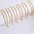European and american style 26 alphabet letter pendant anklet - gold stainless steel layered snake chain - trendy & unique jewelry