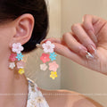 Dopamine floral tassel earrings - women's chic, high-end, unique, and beautiful earrings