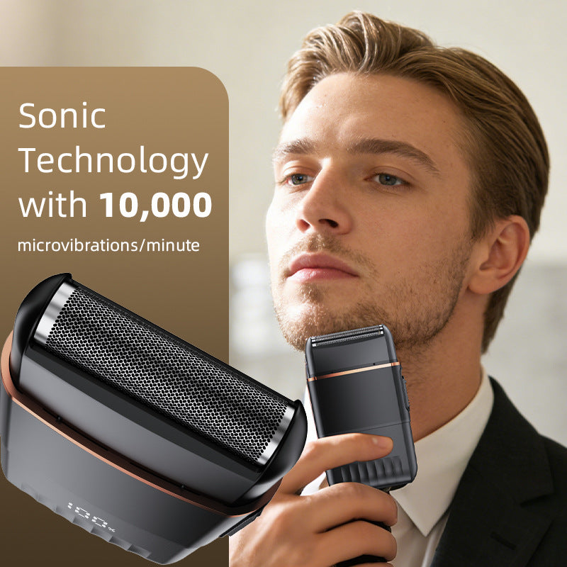 New portable reciprocating electric shaver - compact, home & car use, waterproof, men's shaving razor