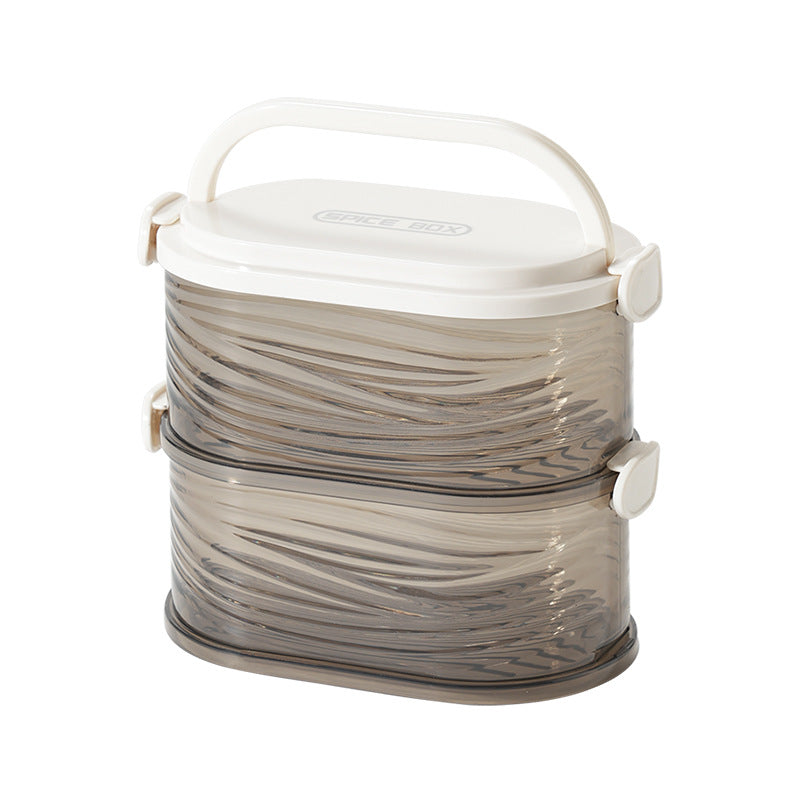 Living room grid sealed tank scented tea storage box multi-layer grain tank storage tank dry goods transparent storage tank with lid